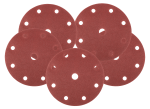Schuurschijven 150 mm, P180, 5 stuks, met 9 gaten voor 04-721
