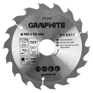 Saw blade, widia, 160 x 30 mm, 18 teeth