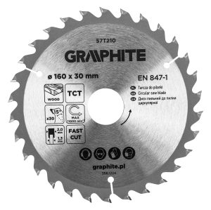 Saw blade, widia, 160 x 30 mm, 30 teeth