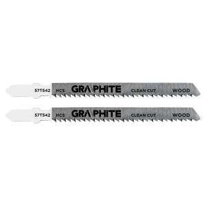 Decoupeerzaagblad, 10 TPI, HCS, T-Handvat, 2 stuks, omgekeerde tand, Clean Cut