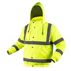 Werkjas highlights, licht geïsoleerd, bomberjack, geel, maat XXXL