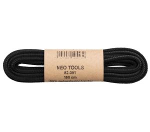 Laces for work boots 150cm, black x10