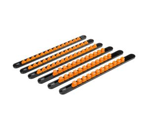 Dopsleutelhouders 1/4, 3/8, 1/2 - set van 6 stuks.