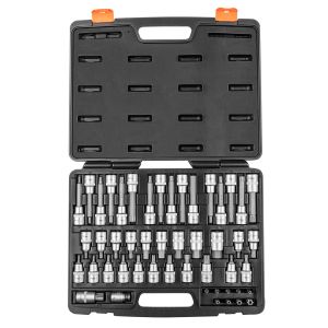 Torx bits op dop, set 49 st