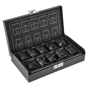Slagdoppen 1/2, 10-24 mm, set van 10 stuks.