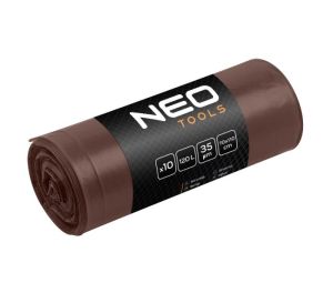 Afvalzakken 120 L, bruin, 35 mic, 10 st.