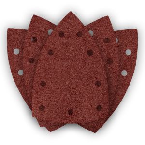 Schuurvellen met klittenband, ijzer 100 x 147 mm, P80, 5 stuks, met 9 gaten voor 04-623