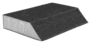 Schuurspons 125x25x90mm, K120, Waterproof