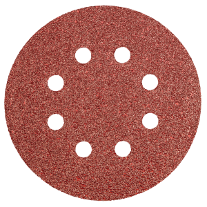 CIRKELSCHUURPAPIER 8 GATEN 125MM VELCRO K40