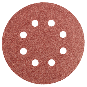 CIRKELSCHUURPAPIER 8 GATEN 125MM VELCRO K60