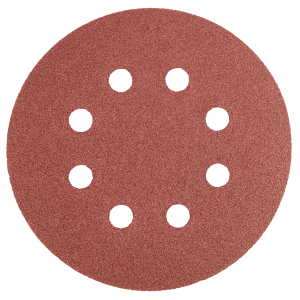CIRKELSCHUURPAPIER 8 GATEN 125MM VELCRO K120