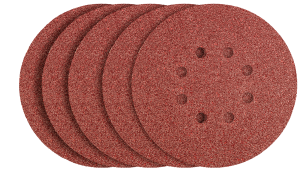 CIRKELSCHUURPAPIER 8 GATEN 150MM VELCRO K80
