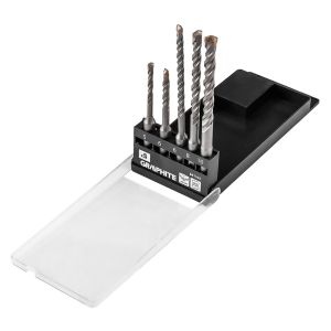 SDS Plus betonborenset met dubbele spiraal 5 x 6 x 110 mm, 6 x 8 x 10 x 160 mm, set: 5