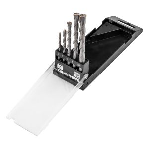 Set boren voor gehard beton: 4,5,6,8,10 mm, 5 stuks