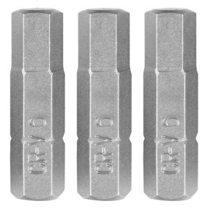 Inbusbits H6 x 25 mm, 3 stuks