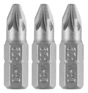PZ2 x 25 mm bits, 3 stuks