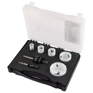 Gatenzagen met adapter, 19-68 mm, set van 7 stuks.