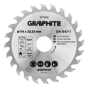 Circular saw blades with HM tips 115 x 22.23 mm, 24 teeth