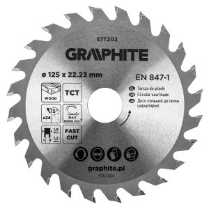 Circular saw blades with HM tips 125 x 22.23 mm, 24 teeth
