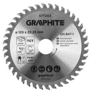 Circular saw blades with HM tips 125 x 22.23 mm, 40 teeth