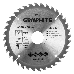 Circular saw blades with HM tips 160 x 30mm, 36 teeth