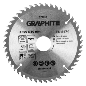 Saw blade, widia, 160 x 30 mm, 48 teeth