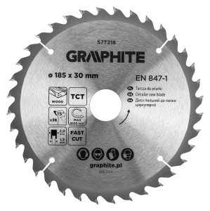 Saw blade, widia, 185 x 30 mm, 36 teeth