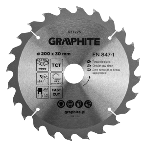 Saw blade, widia, 200 x 30 mm, 24 teeth