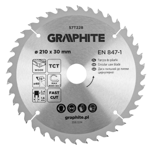 Zaagblad, widia, 210 x 30 mm, 40 tanden