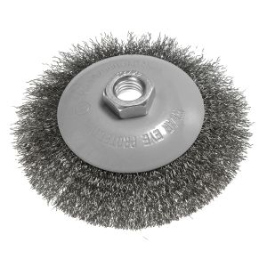 Schijfstaalborstel 115 mm, Gegolfd draad, Staal, M14