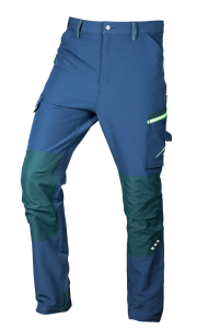Mix&Match work trousers, 4 way stretch, navy blue-green, size M