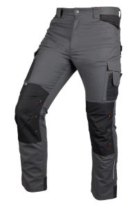 Mix&Match work trousers, Canvas, Cordura reinforcements, grey/black, size M