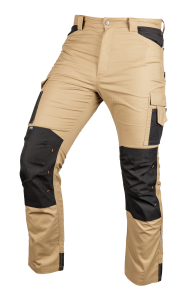 Mix&Match work trousers, Canvas, Cordura reinforcements, beige and black, size XL
