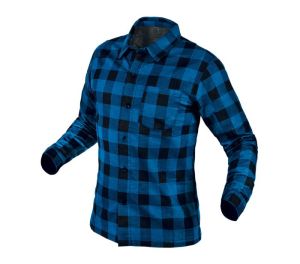 Flannel shirt, navy blue, size M
