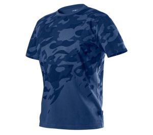T-shirt with CAMO Navy print, size M