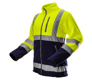 High visibility polar fleece jacket, yellow, size M