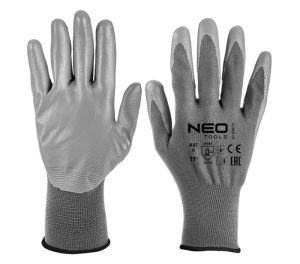 Work gloves, PU-coated polyester, 4131X, size 11