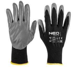Work gloves, ntrylemx-coated polyester, 4131X, size 10