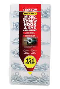 Haak en schroef oog assortiment 151x