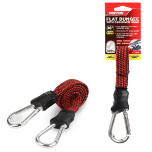 Bungee Cord Plat 90cm met Karbijnhaken
